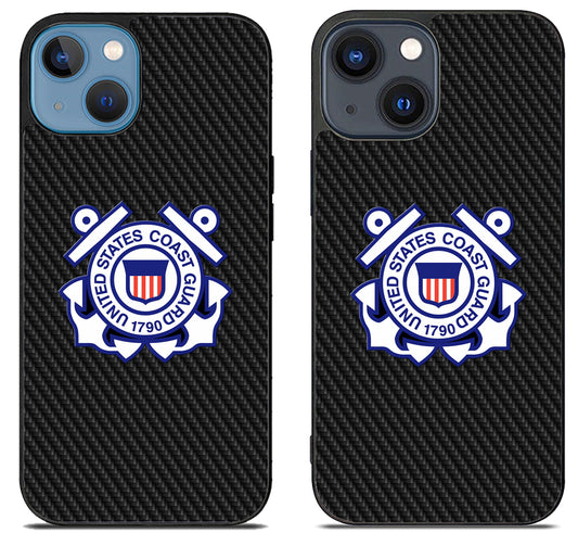 US Coast Guard Logo Carbon iPhone 15 | iPhone 15 Plus Case