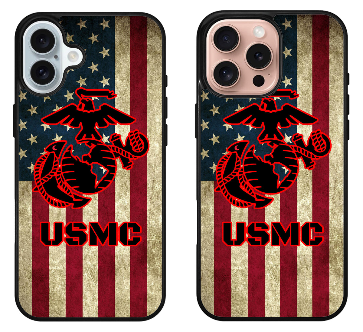 USMC Marine Corps Flag iPhone 16 | 16 Plus | 16 Pro | 16 Pro Max Case