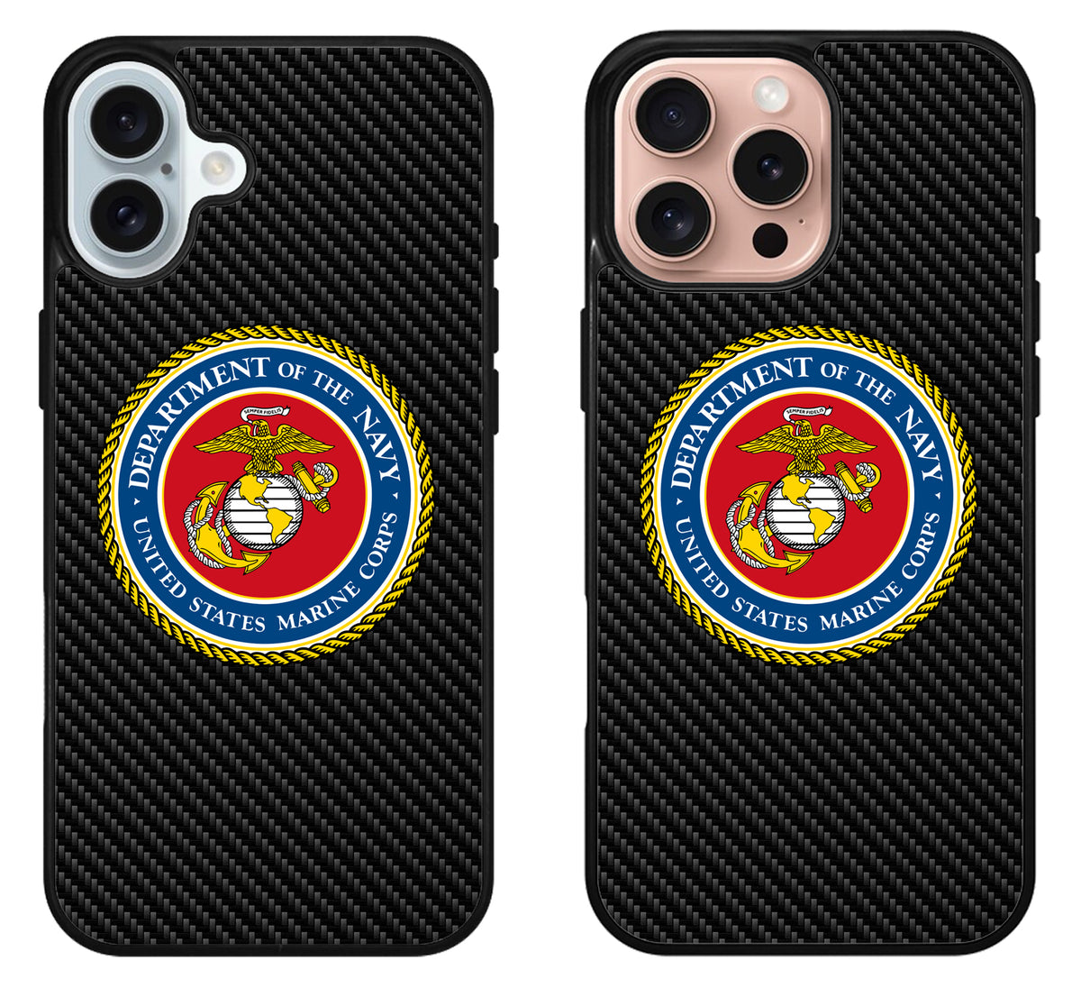 USMC Marine Corps Navy Carbon iPhone 16 | 16 Plus | 16 Pro | 16 Pro Max Case