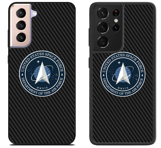 US Space Air Force Carbon Samsung Galaxy S21 | S21 FE | S21+ | S21 Ultra Case
