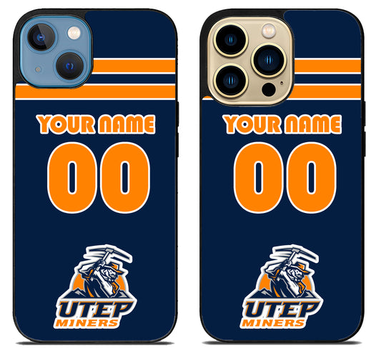 Custom Personalized UTEP Miners iPhone 14 | 14 Plus | 14 Pro | 14 Pro Max Case