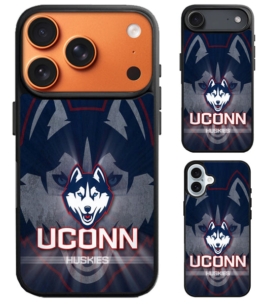 Uconn Huskies Background iPhone Air | iPhone 17 | 17 Pro | 17 Pro Max Case