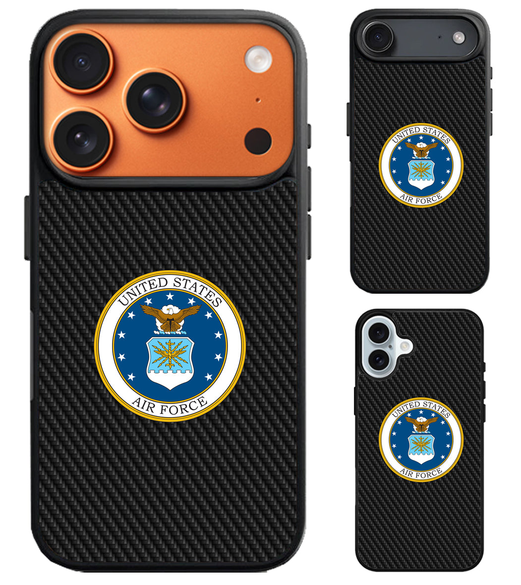 United States US Air Force Carbon iPhone Air | iPhone 17 | 17 Pro | 17 Pro Max Case