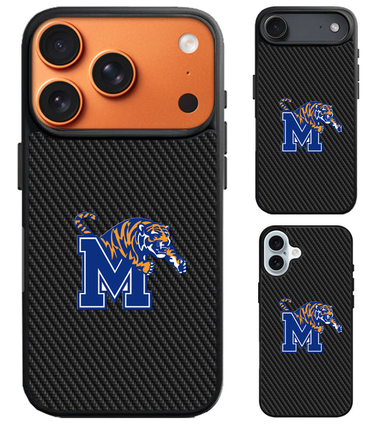 University Memphis Tigers Carbon iPhone Air | iPhone 17 | 17 Pro | 17 Pro Max Case