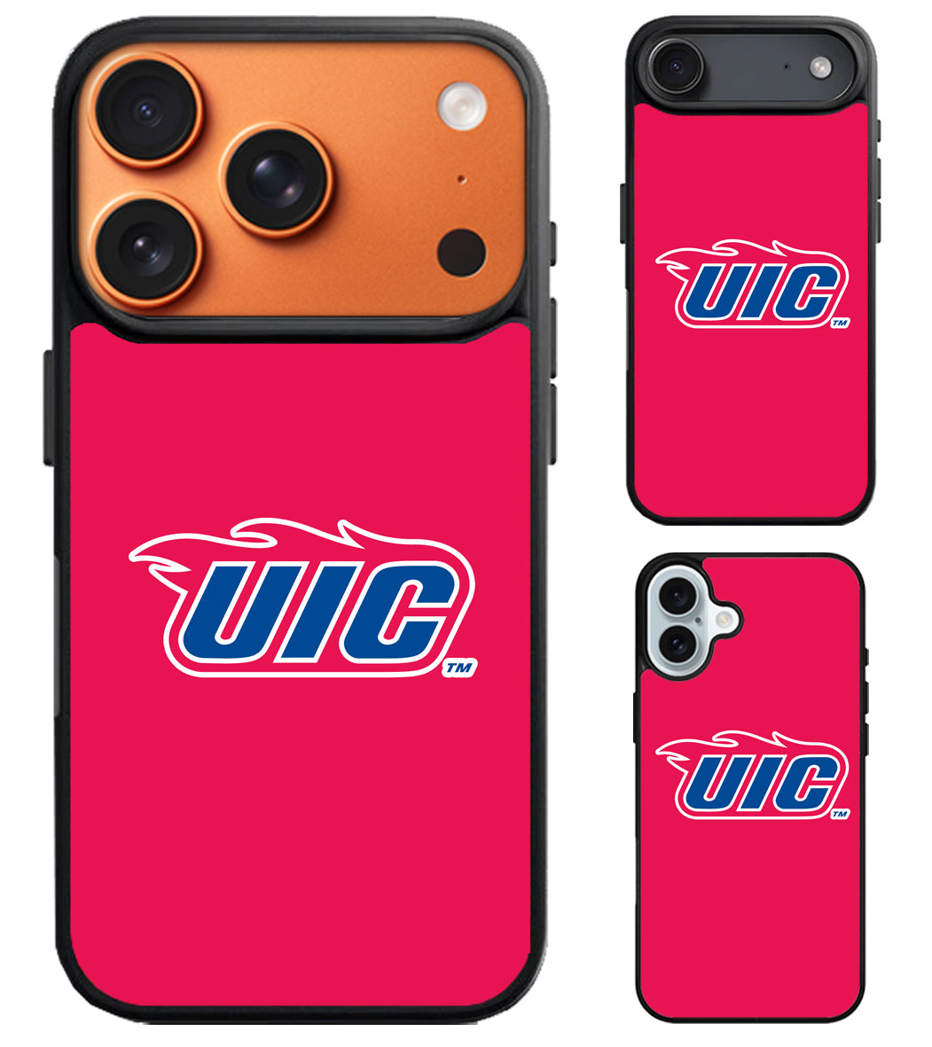 University illionis Chicago Flames iPhone Air | iPhone 17 | 17 Pro | 17 Pro Max Case