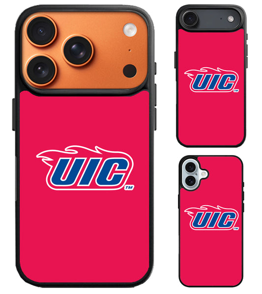 University illionis Chicago Flames iPhone Air | iPhone 17 | 17 Pro | 17 Pro Max Case