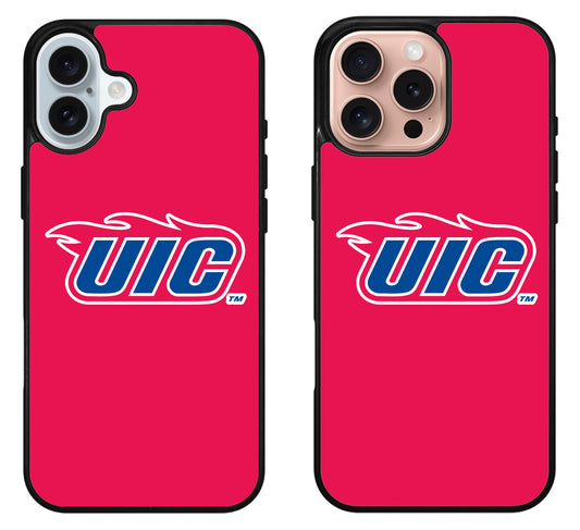 University illionis Chicago Flames iPhone 16 | 16 Plus | 16 Pro | 16 Pro Max Case