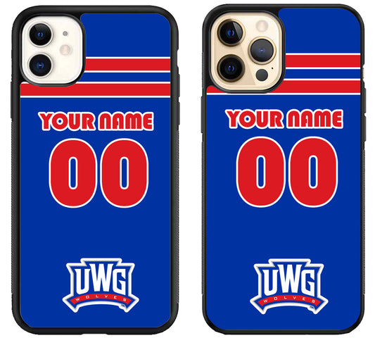 Custom Personalized University of West Georgia Wolves iPhone 12 | 12 Mini | 12 Pro | 12 Pro Max Case