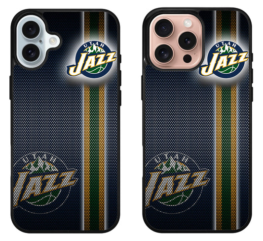 Utah Jazz Background iPhone 16 | 16 Plus | 16 Pro | 16 Pro Max Case