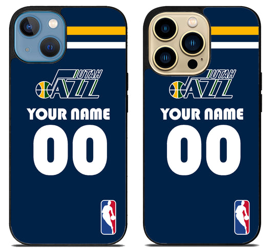 Custom Personalized Utah Jazz NBA iPhone 14 | 14 Plus | 14 Pro | 14 Pro Max Case