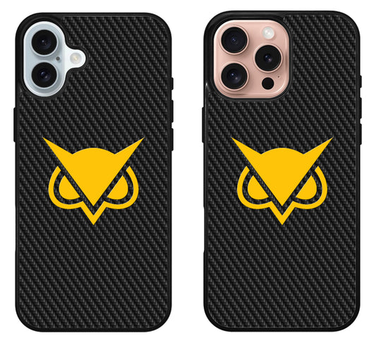 Vanoss Logo Golden Carbon iPhone 16 | 16 Plus | 16 Pro | 16 Pro Max Case