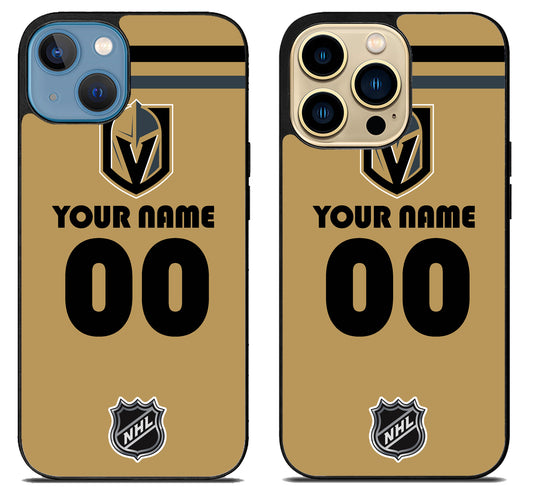 Custom Personalized Vegas Golden Knights NHL iPhone 14 | 14 Plus | 14 Pro | 14 Pro Max Case