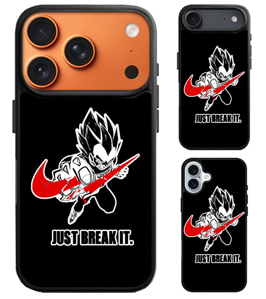 Vegeta Dragon ball Just Break Black iPhone Air | iPhone 17 | 17 Pro | 17 Pro Max Case