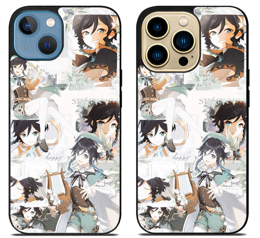 Venti Collage genshin impact iPhone 14 | 14 Plus | 14 Pro | 14 Pro Max Case