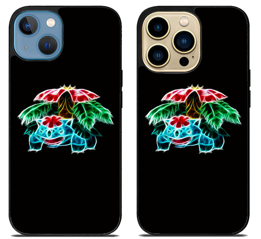 Venusaur Pokemon Black iPhone 14 | 14 Plus | 14 Pro | 14 Pro Max Case