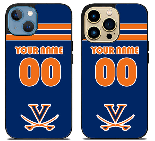 Custom Personalized Virginia Cavaliers iPhone 14 | 14 Plus | 14 Pro | 14 Pro Max Case