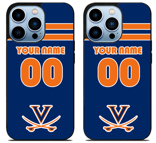 Custom Personalized Virginia Cavaliers iPhone 15 Pro | iPhone 15 Pro Max Case