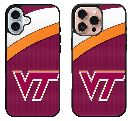 Virginia Tech Hokies Stripe iPhone 16 | 16 Plus | 16 Pro | 16 Pro Max Case