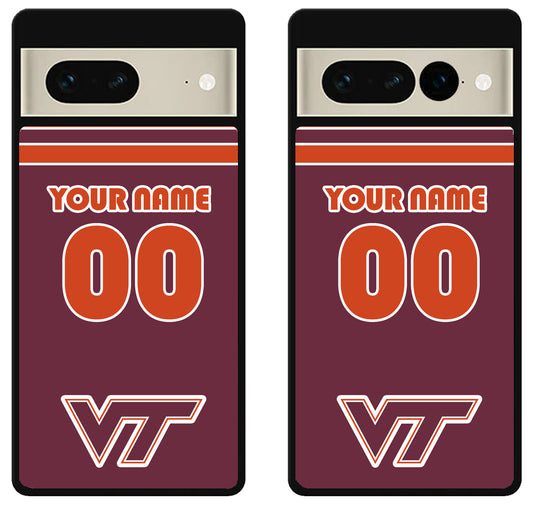 Custom Personalized Virginia Tech Hokies Google Pixel 7 | 7 Pro Case