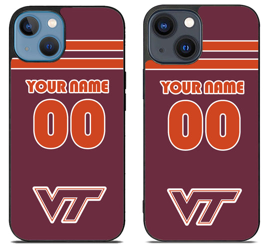 Custom Personalized Virginia Tech Hokies iPhone 15 | iPhone 15 Plus Case