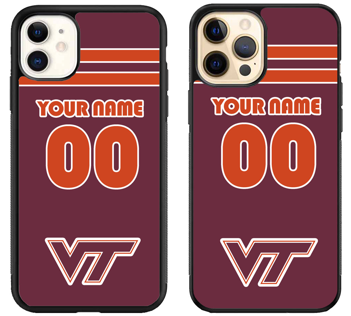 Custom Personalized Virginia Tech Hokies iPhone 12 | 12 Mini | 12 Pro | 12 Pro Max Case