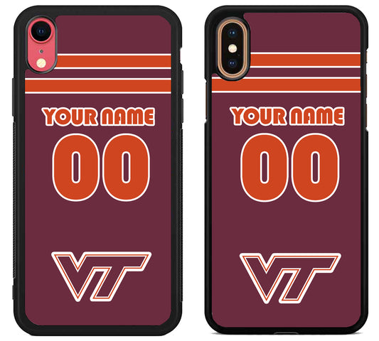 Custom Personalized Virginia Tech Hokies iPhone X | Xs | Xr | Xs Max Case