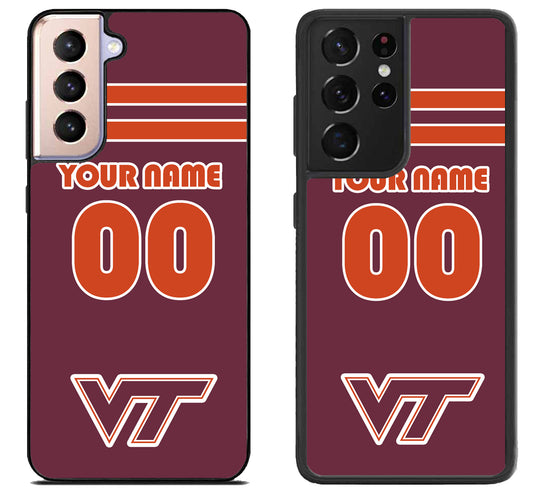Custom Personalized Virginia Tech Hokies Samsung Galaxy S21 | S21 FE | S21+ | S21 Ultra Case