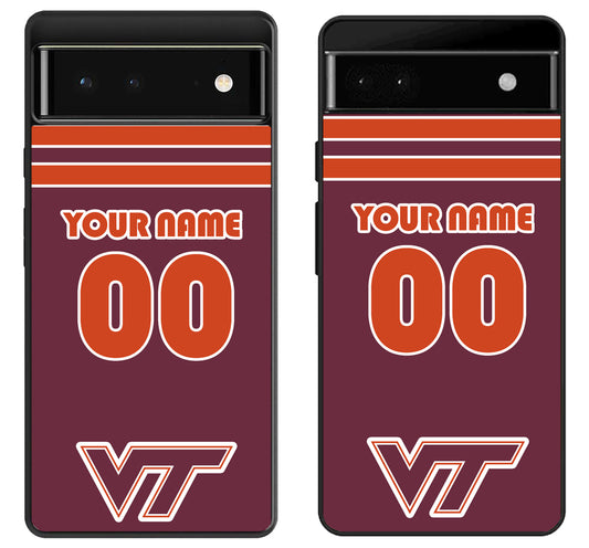 Custom Personalized Virginia Tech Hokies Google Pixel 6 | 6A | 6 Pro Case