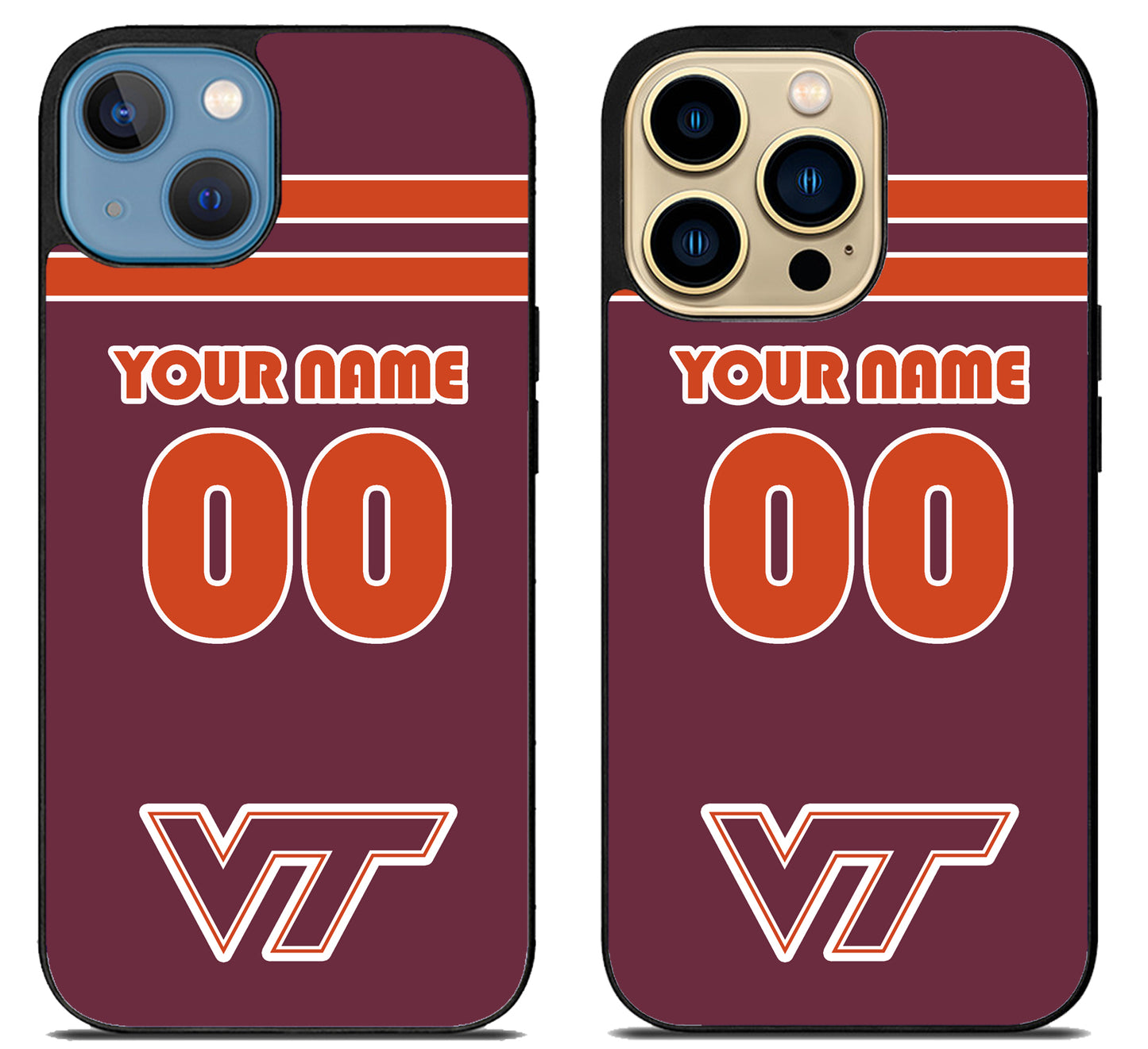 Custom Personalized Virginia Tech Hokies iPhone 14 | 14 Plus | 14 Pro | 14 Pro Max Case