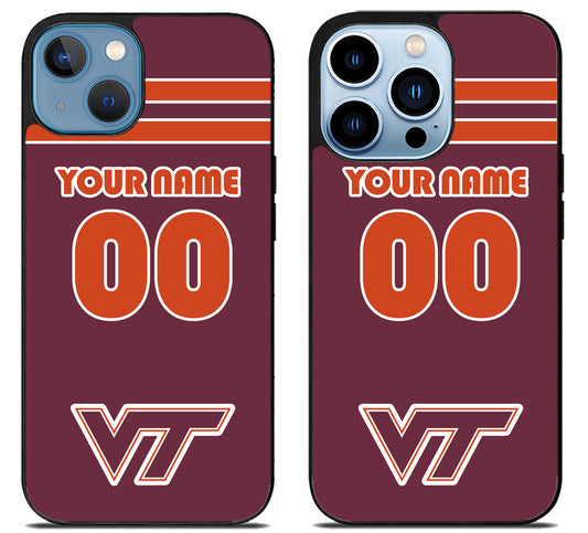 Custom Personalized Virginia Tech Hokies iPhone 13 | 13 Mini | 13 Pro | 13 Pro Max Case