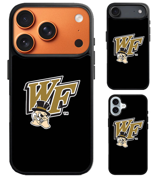 Wake Forest Demon Deacons Black iPhone Air | iPhone 17 | 17 Pro | 17 Pro Max Case