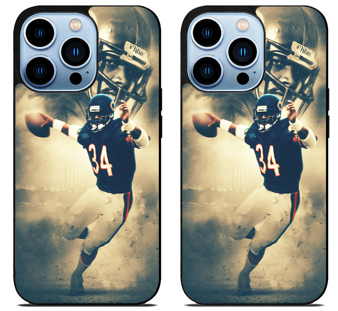 Walter Payton Chicago Bears Background iPhone 15 Pro | iPhone 15 Pro Max Case