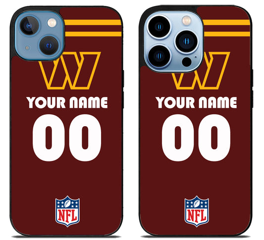 Custom Personalized Washington Commanders NFL iPhone 13 | 13 Mini | 13 Pro | 13 Pro Max Case