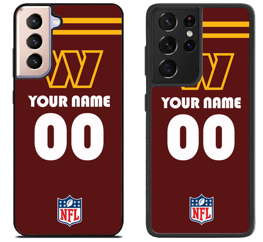 Custom Personalized Washington Commanders NFL Samsung Galaxy S21 | S21 FE | S21+ | S21 Ultra Case