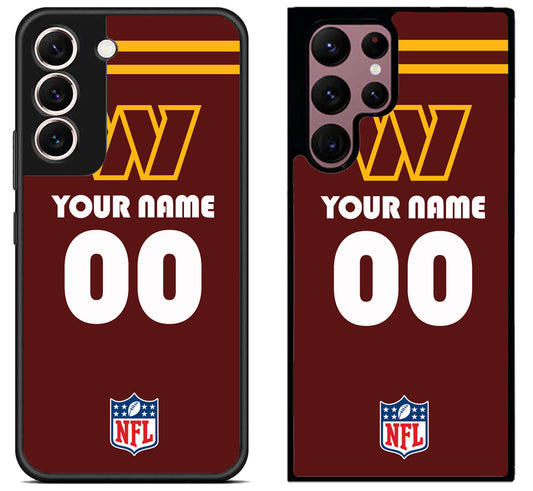 Custom Personalized Washington Commanders NFL Samsung Galaxy S22 | S22+ | S22 Ultra Case