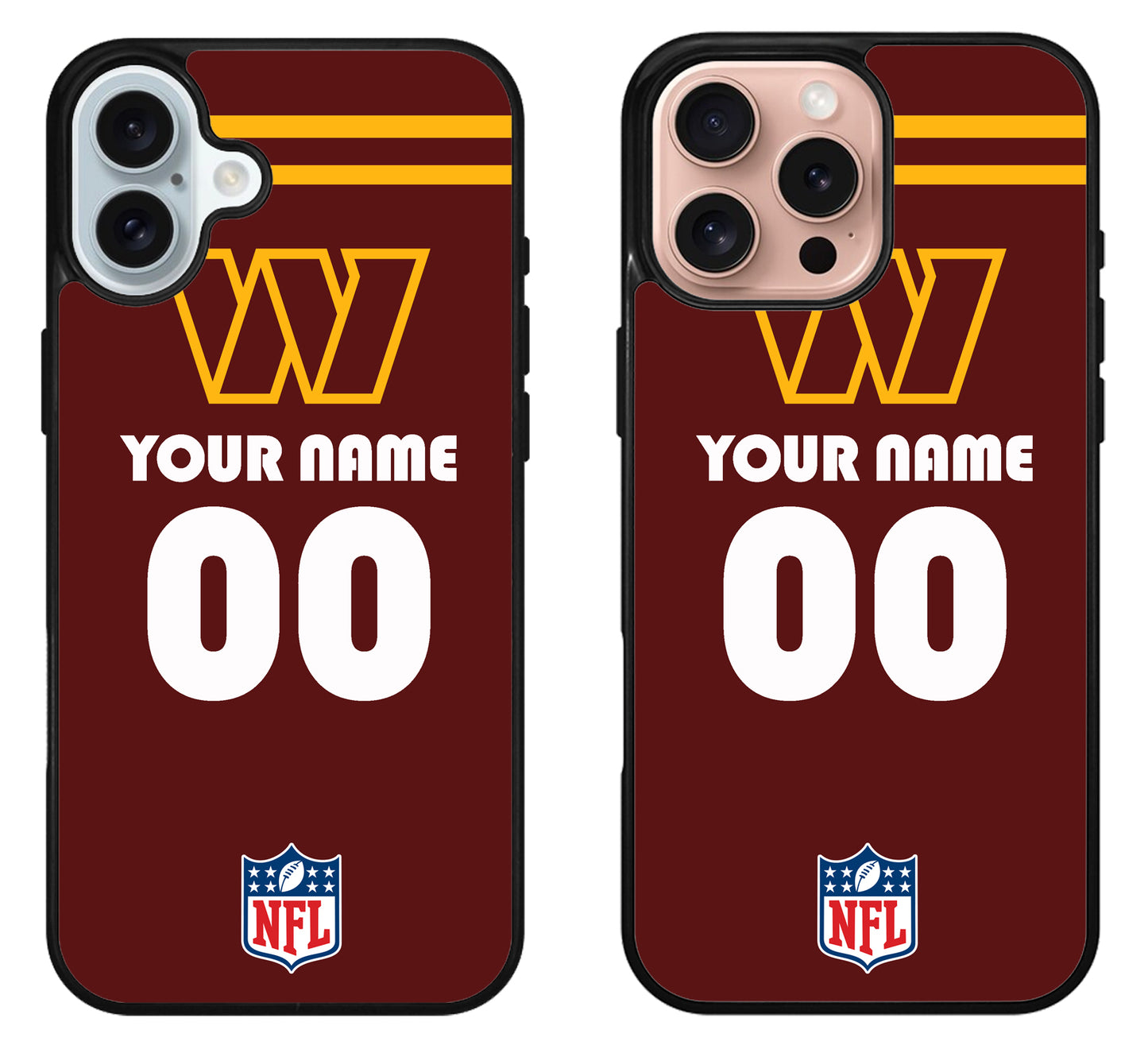 Custom Personalized Washington Commanders NFL iPhone 16 | 16 Plus | 16 Pro | 16 Pro Max Case