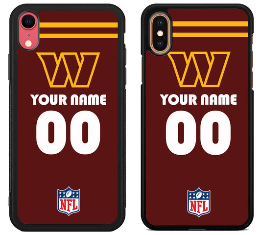 Custom Personalized Washington Commanders NFL iPhone X | Xs | Xr | Xs Max Case