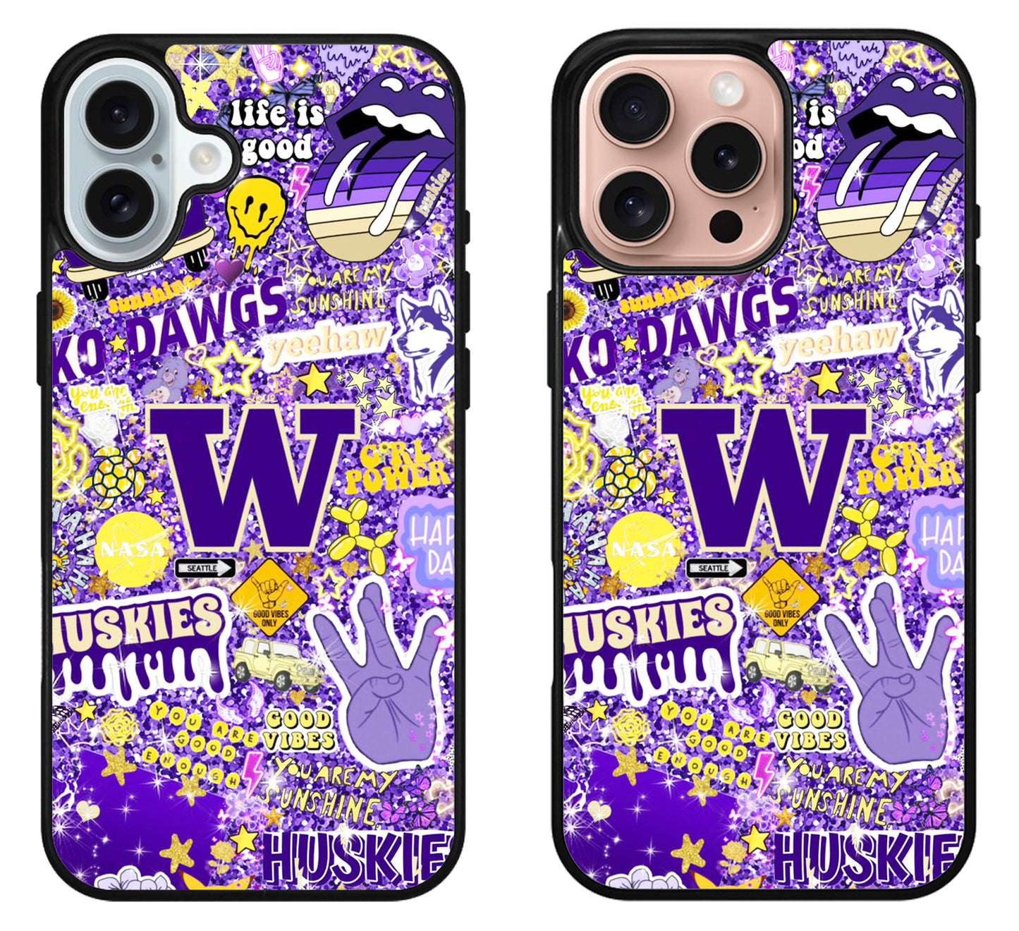 Washington Huskies Collage iPhone 16 | 16 Plus | 16 Pro | 16 Pro Max Case