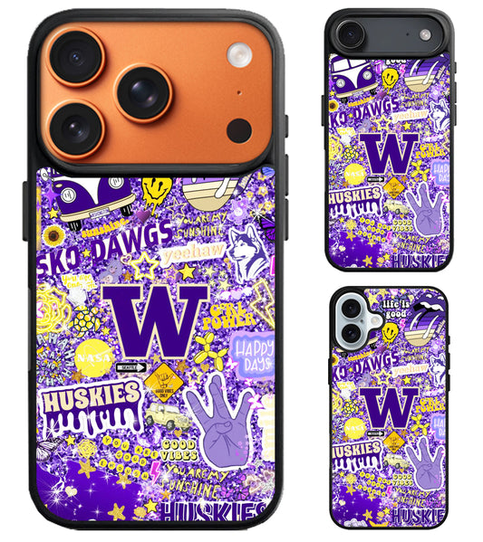 Washington Huskies Collage iPhone Air | iPhone 17 | 17 Pro | 17 Pro Max Case