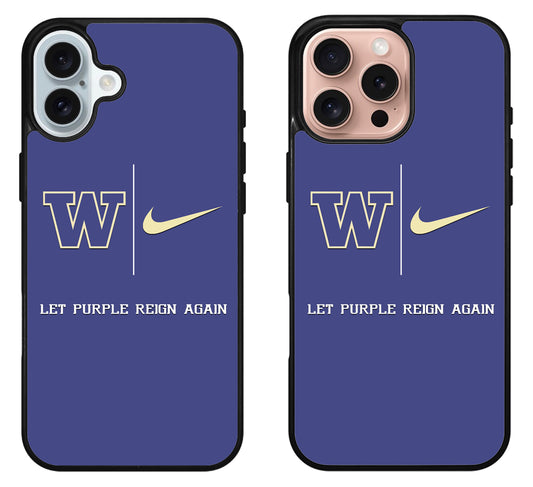 Washington Huskies Let Purple iPhone 16 | 16 Plus | 16 Pro | 16 Pro Max Case