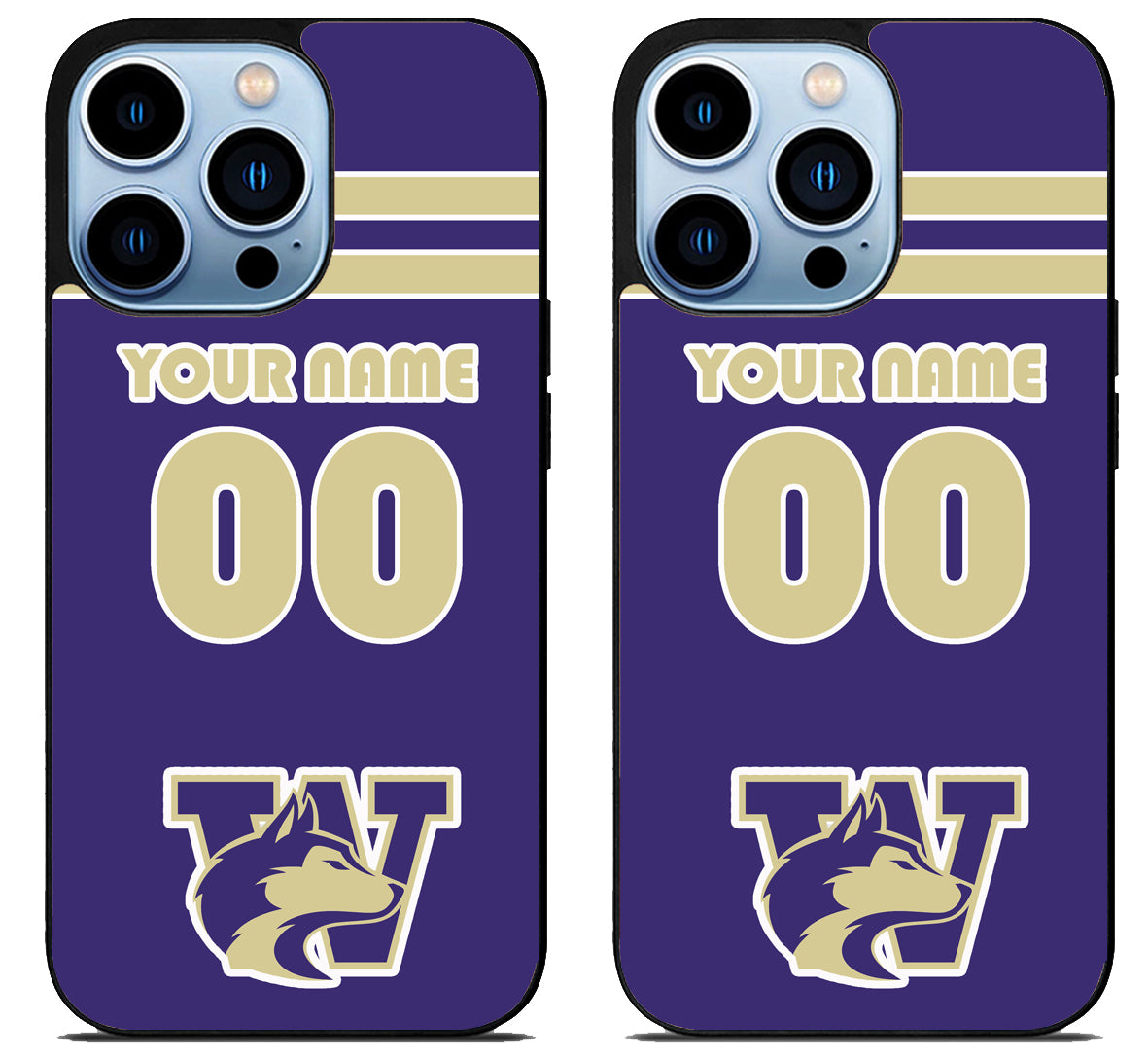 Custom Personalized Washington Huskies iPhone 15 Pro | iPhone 15 Pro Max Case
