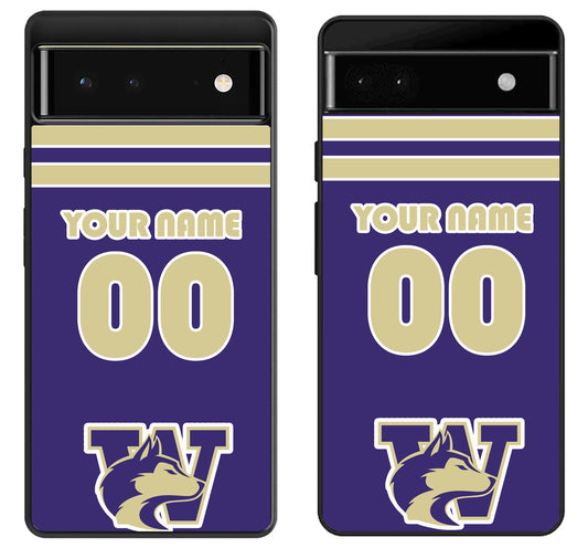 Custom Personalized Washington Huskies Google Pixel 6 | 6A | 6 Pro Case