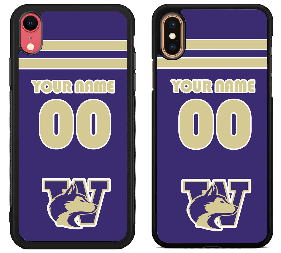 Custom Personalized Washington Huskies iPhone X | Xs | Xr | Xs Max Case