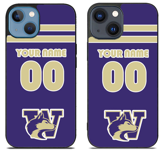 Custom Personalized Washington Huskies iPhone 15 | iPhone 15 Plus Case