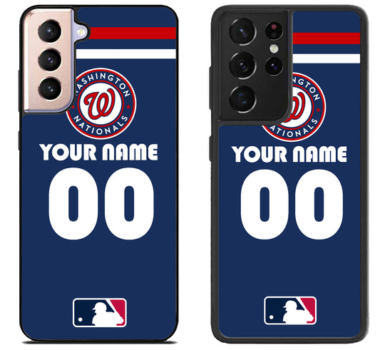 Custom Personalized Washington Nationals MLB Samsung Galaxy S21 | S21 FE | S21+ | S21 Ultra Case
