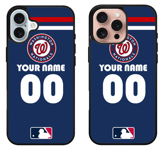 Custom Personalized Washington Nationals iPhone 16 | 16 Plus | 16 Pro | 16 Pro Max Case
