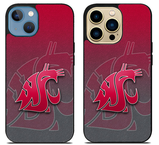 Washington State Cougars Background iPhone 14 | 14 Plus | 14 Pro | 14 Pro Max Case