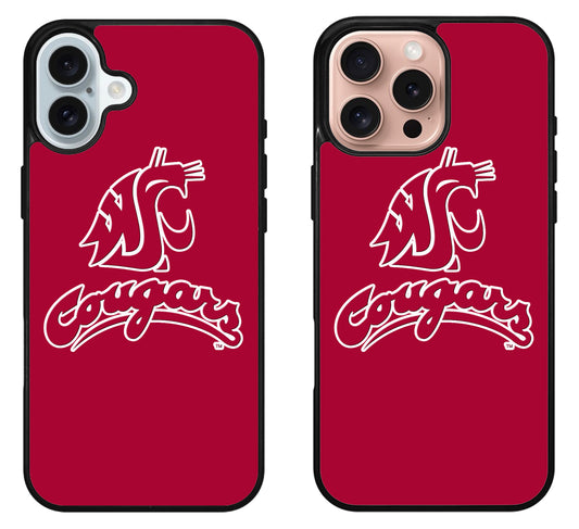 Washington State Cougars Red iPhone 16 | 16 Plus | 16 Pro | 16 Pro Max Case