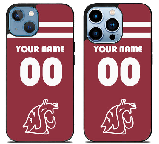 Custom Personalized Washington State Cougars iPhone 13 | 13 Mini | 13 Pro | 13 Pro Max Case