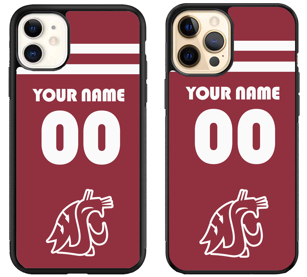 Custom Personalized Washington State Cougars iPhone 12 | 12 Mini | 12 Pro | 12 Pro Max Case
